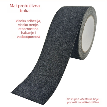 Crna mat proti-klizna traka za podove, širine 5/10/15/20 cm