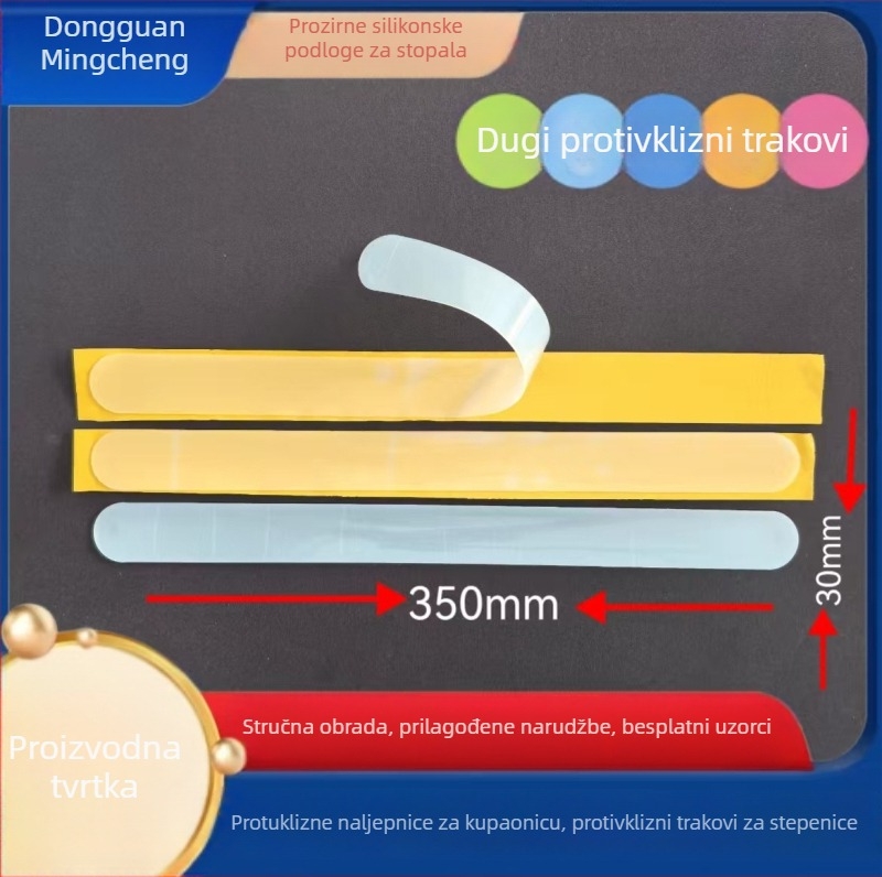 Silikonska podloška za stepenice – izrezana, samoljepljiva, protuklizna