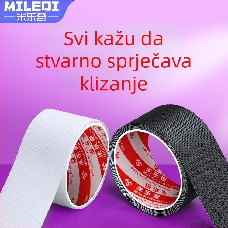 Protuklizna gumena traka za podnu kupaonicu s mrežastim uzorkom, samoljepljiva, debljina 0,75 mm