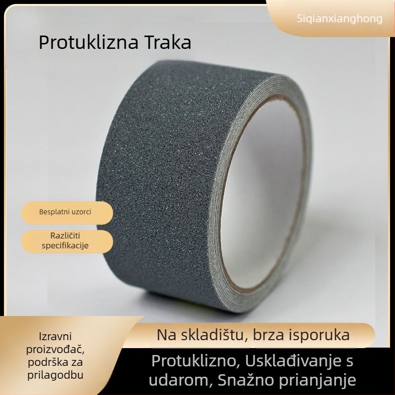 Protuklizna podloga za stepenice s dijamantnim zrnom, otporna na habanje, visoka trenja, PVC samoljepljiva podloga
