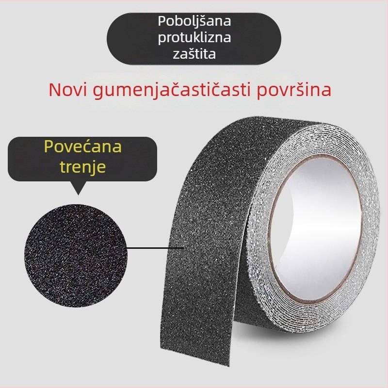 Protuklizna podloga za stepenice s dijamantnim zrnom, otporna na habanje, visoka trenja, PVC samoljepljiva podloga