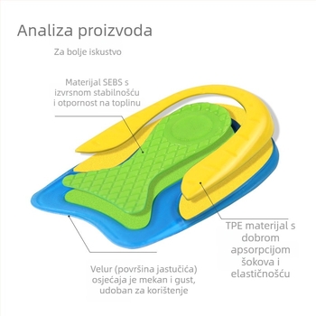 Peta podložak s polovičnim dizajnom, TPE materijal, apsorpcija udara, unisex, za tenisice, casual i tople cipele