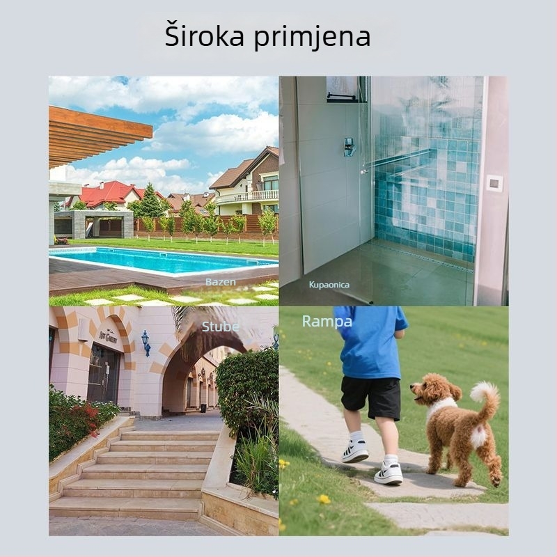 PET osnova protisklizna traka s akrilnim ljepilom, viskoznost visoka, jezgro od papirnate cijevi; pogodna za bazene, platforme za ronjenje, dječja igrališta i teretanu