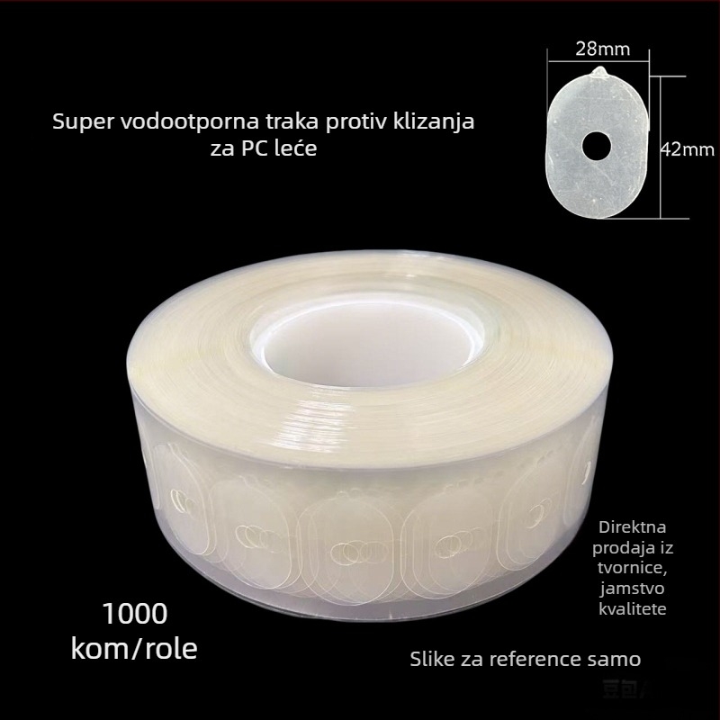 Prijanjiva traka za obradu naočala - PET osnova, debljina 0,12 mm, visoka adhezija, ljepilo, -20 do 130°C