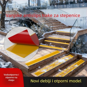PVC protuklizna traka za stubišta, samoljepljiva, PVC osnova s prozirnim akrilnim ljepilom, debljina 1 mm.