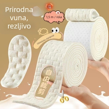 Dječji vuneni ulošci za cipele, cijeli uložak, zimska toplina, upijaju vlagu i otporni na miris, unisex