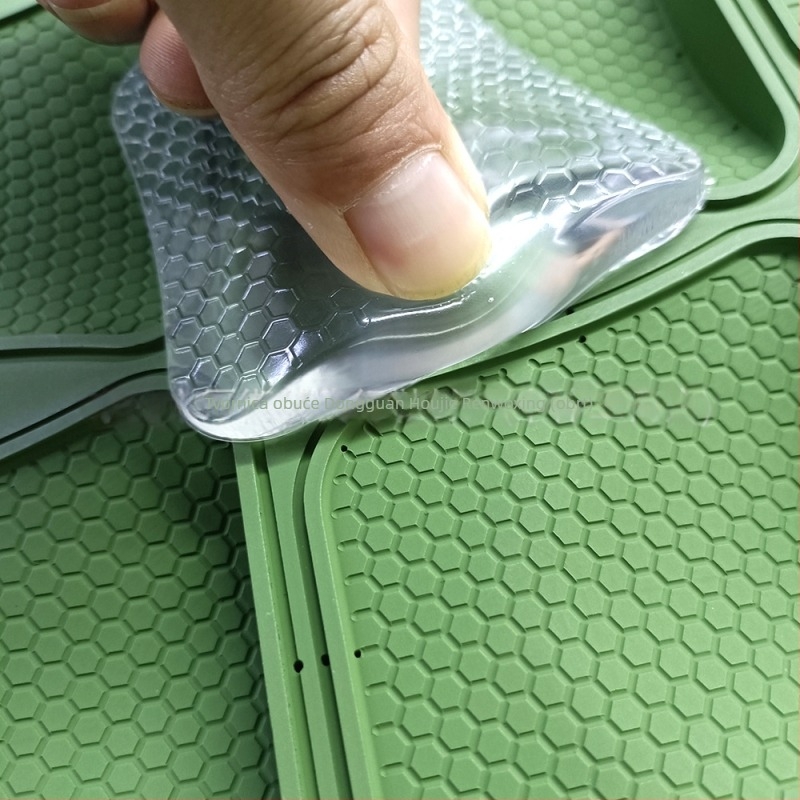 1,5 cm jastučić za luk s pčelastom uzorkom, prozirni silikon, korekcija srednjeg luka, mekana apsorpcija udaraca, polovična veličina uloška