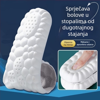 PU cijela uložak za tenisice – antibakterijski, protiv mirisa, prozračan, upija znoj, visoka elastičnost, ublažavanje udaraca, unisex, 4D Cloud tehnologija