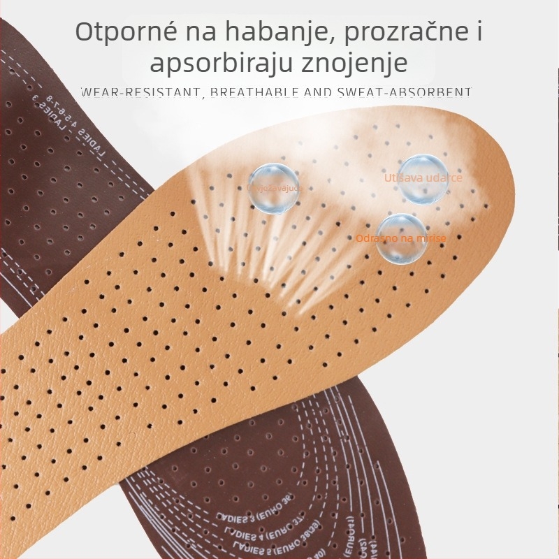 Lateksni perforirani ulošci, mekani, prozračni, upijaju znoj, cijeli ulošak za tenisice, kožne cipele, unisex
