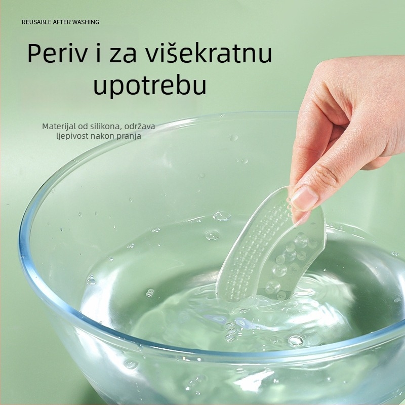 Silikonske prozirne naljepnice za pete – bez ljepila, model 7026, za papuče, jesen, svakodnevni ležerni stil