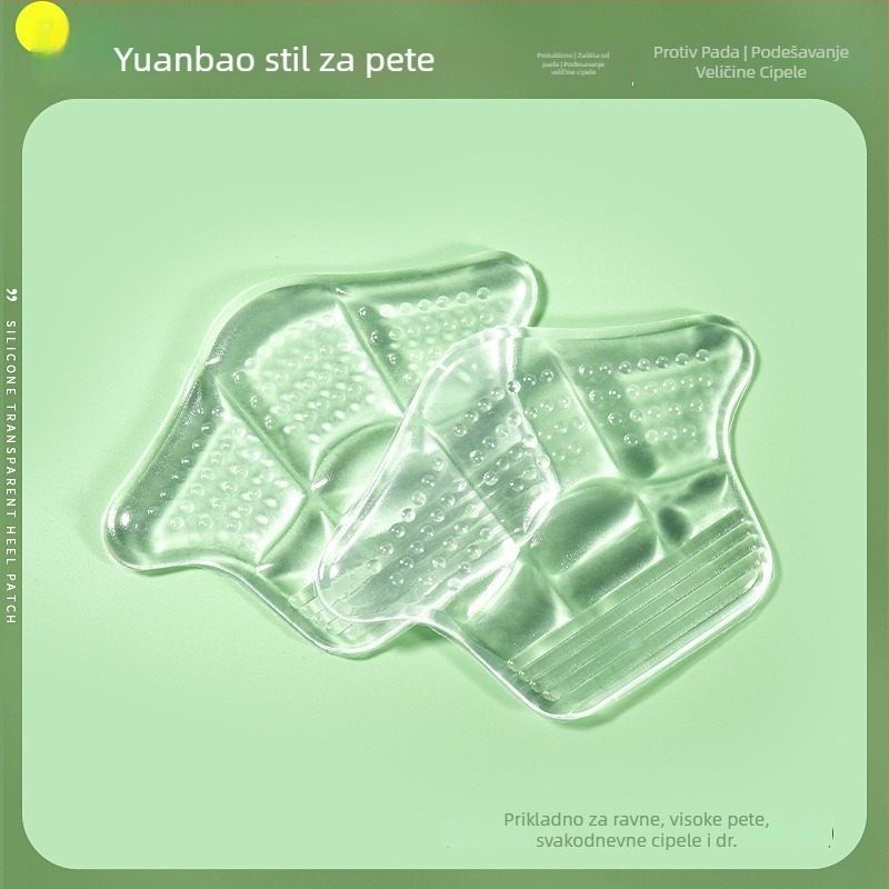 Silikonske prozirne naljepnice za pete – bez ljepila, model 7026, za papuče, jesen, svakodnevni ležerni stil