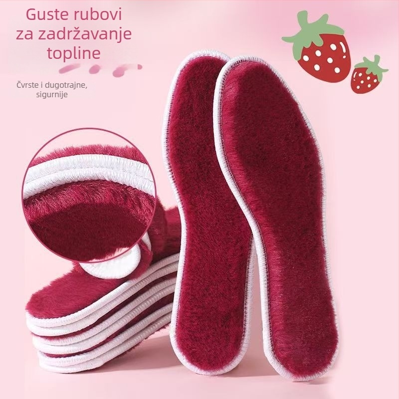 Ženske plišane uloške za cipele, s podlogom od vunenog filca, perive i izdržljive, cijeli ulošci; Materijal: pliš; Pogodne za tenisice, kožne cipele, čizme, casual i radne cipele; Sezona: ljeto, jesen