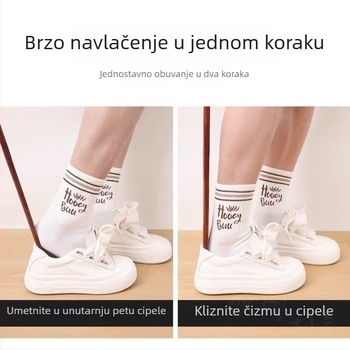 Drveni cipijski kanalik s dugim ravnim držalom za kućnu upotrebu