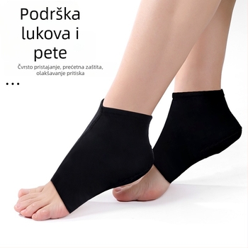 Elastična potpora luka i pete sa silikonom, 2-u-1 čarapa-podloga za ploske noge uz apsorpciju udara