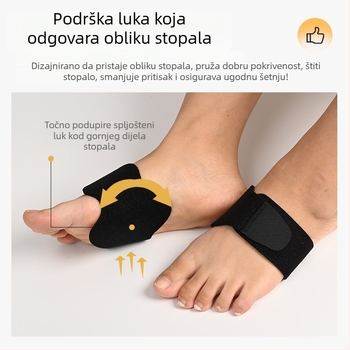 Ortopedska uloška s podrškom luka i otvorima, apsorpcija udara, pola uloška za plosno stopalo