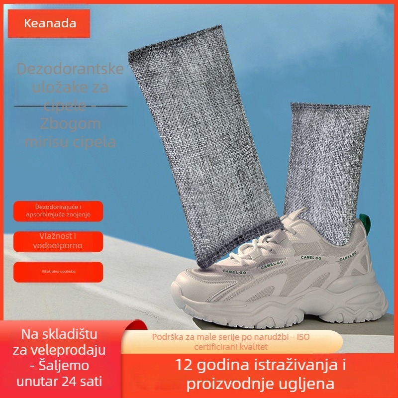 Torba od bambusovog ugljena za obuće – deodorans i sušenje, aktivni ugljen, za cipele, 75 g po torbi, 3–6 torbi u pakiranju