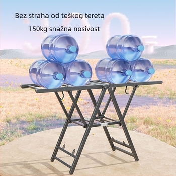 Kompaktni podni stalak za sušenje odjeće, krilnog oblika, metalni, mobilni, model JGFR-K2