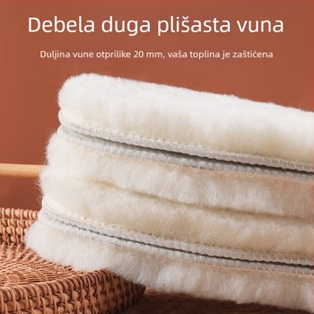TPE ulošak za obuće s integracijom kože i vune, debeli za toplinu, ugravirani uzorak, YM9, proljetna uporaba