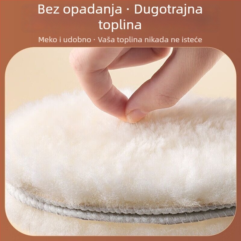 TPE ulošak za obuće s integracijom kože i vune, debeli za toplinu, ugravirani uzorak, YM9, proljetna uporaba