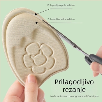 Footprint Tribe ulošak, pola veličina prednjeg dijela stopala, pletena tkanina + visoko elastična spužva, unisex, kompatibilno s tenisicama, kožnim cipelama i čizmama, protiv bolova, udobnost