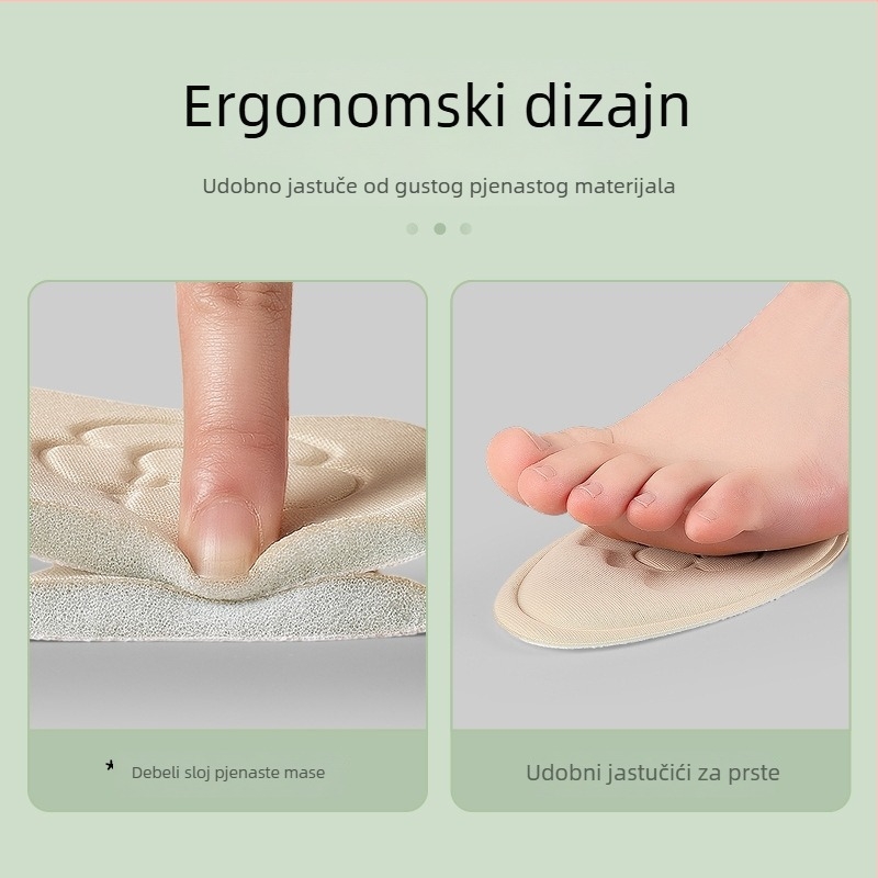 Footprint Tribe ulošak, pola veličina prednjeg dijela stopala, pletena tkanina + visoko elastična spužva, unisex, kompatibilno s tenisicama, kožnim cipelama i čizmama, protiv bolova, udobnost