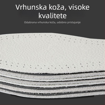 Uložak za cipele od teleće kože — udobna konstrukcija, prirodna koža, amortizacija udara, jednobojni dizajn