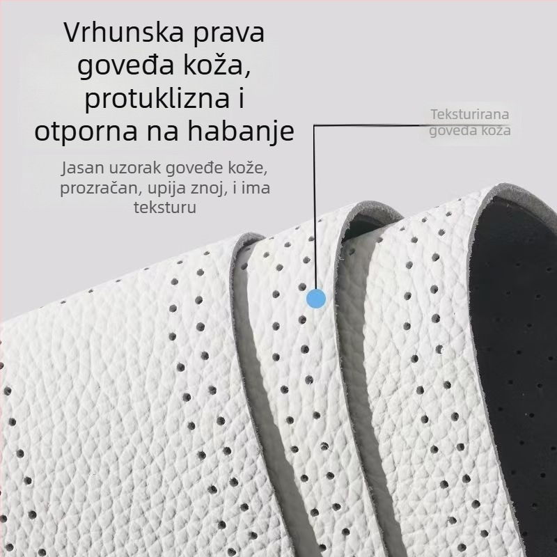 Uložak za cipele od teleće kože — udobna konstrukcija, prirodna koža, amortizacija udara, jednobojni dizajn