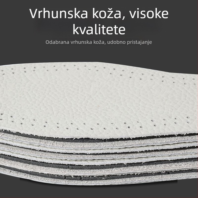 Uložak za cipele od teleće kože — udobna konstrukcija, prirodna koža, amortizacija udara, jednobojni dizajn