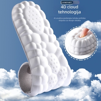 PU ulošci za cipele, model 4D, cjeloviti ulošci, deodorirajući, unisex