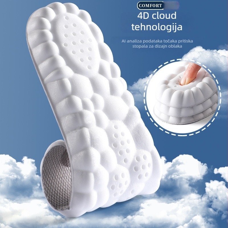 PU ulošci za cipele, model 4D, cjeloviti ulošci, deodorirajući, unisex