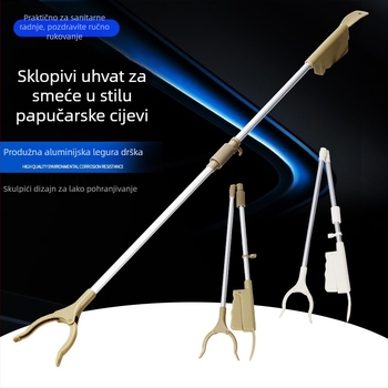 Višenamjenski alat s dugom ručkom za cipele i klipsu za otpadke (materijal: metal + plastika; težina: 0,14 kg; oblik: klips za otpadke; nije prilagodljiv)