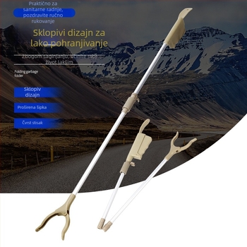 Višenamjenski alat s dugom ručkom za cipele i klipsu za otpadke (materijal: metal + plastika; težina: 0,14 kg; oblik: klips za otpadke; nije prilagodljiv)