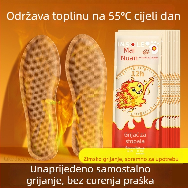 Unisex samovrušeći ulošci za zimu, univerzalni model, stalna temperatura grijanja, mugwort grijači za stopala za hodanje