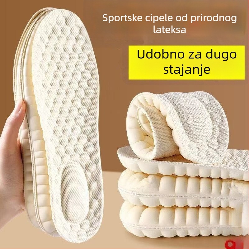Uložci od prirodnog lateksa za platnene cipele, unisex, proljeće, svakodnevni komfor, drveni materijal