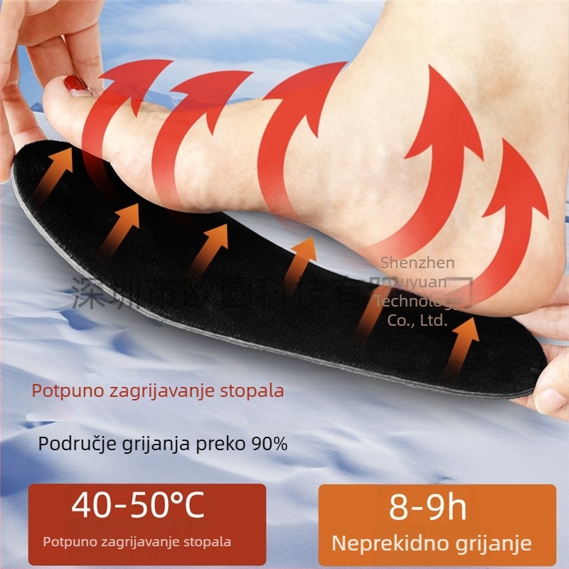 USB grijaći ulošak za cipele – EVA, punjiva i periva, prilagodljiva duljina za tenisice, cipele i čizme (zimska uporaba)