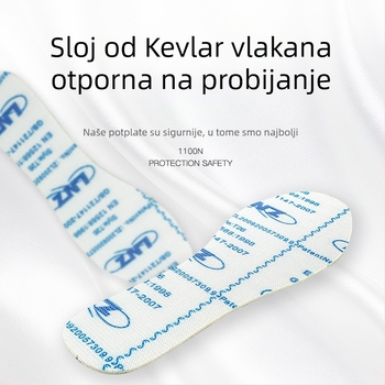 RUNWING KFL Kevlar ulošci za radne cipele – cijela uloška, otporna na probijanje, protiv noktiju, protiv sklizanja