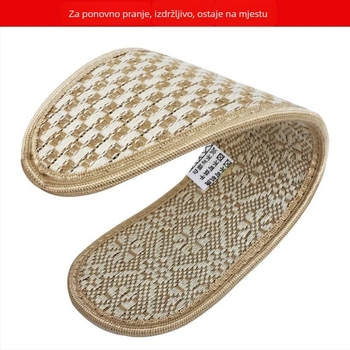 Gengxin 007 lanena uloška s bambusovim ugljem – prozračna, upija znoj, kontrola mirisa, cijela uloška za ljetne casual cipele, unisex