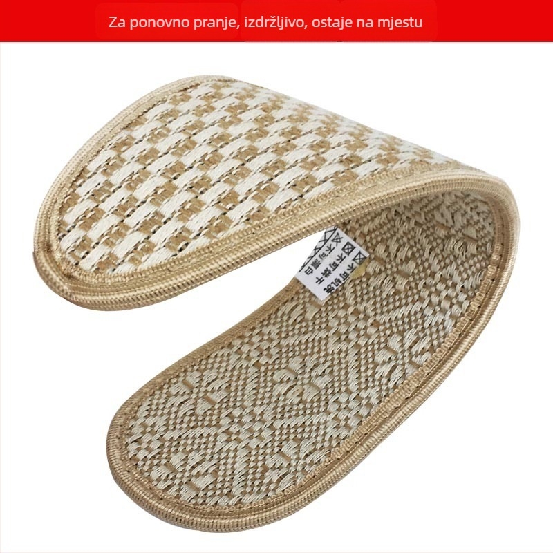 Gengxin 007 lanena uloška s bambusovim ugljem – prozračna, upija znoj, kontrola mirisa, cijela uloška za ljetne casual cipele, unisex