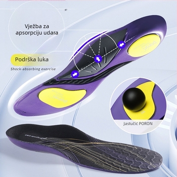 Badminton uloška – Cjelovita uloška od PU, Poron, Gel i finog vunenog velura; sve- sezone sportske uloške za sportske cipele