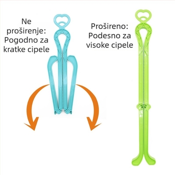 Klip za pohranu čizama sa srcolnim dizajnom – ručno prilagodljiv, sklopivi uz unutarnju potporu, protiv nabiranja i kolapsa | Model Love, Šifra Xd0032-foldable