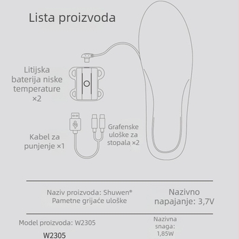 Grijajući arkovni ulošak – cijeli uložak, materijal: Poron PU gel velvet, kompatibilan sa sportskom, kožnom obućom, čizmama, casual i radnom obućom; ovlaštena privatna marka