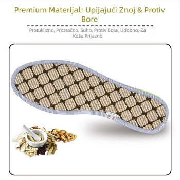 Pamukasti dezodorirajući ulošci za obuću, puna duljina, upijaju znoj i prozračnost, model 808 – za tenisice, kožne, casual i platnene cipele, unisex, sve sezone
