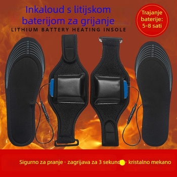 USB grijane uloške s podesivom temperaturom – za muškarce i žene, EVA potplat, baršunasti gornji sloj, moderan i jednostavan dizajn