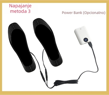 USB grijaći ulošci za papuče – unisex, perivi, prilagodljivo rezanje, Jiabei