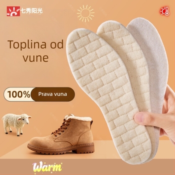 Vuneni ulošci za cipele s flis podstavom, zimska toplina, unisex, cijeli ulošak