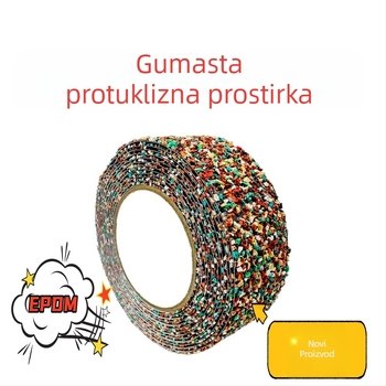 EPDM gumena protuklizna traka za unutarnje i vanjske stepenice, otporna na UV i ozon, vodonepropusna, debljina 2,6 mm, otporna na habanje