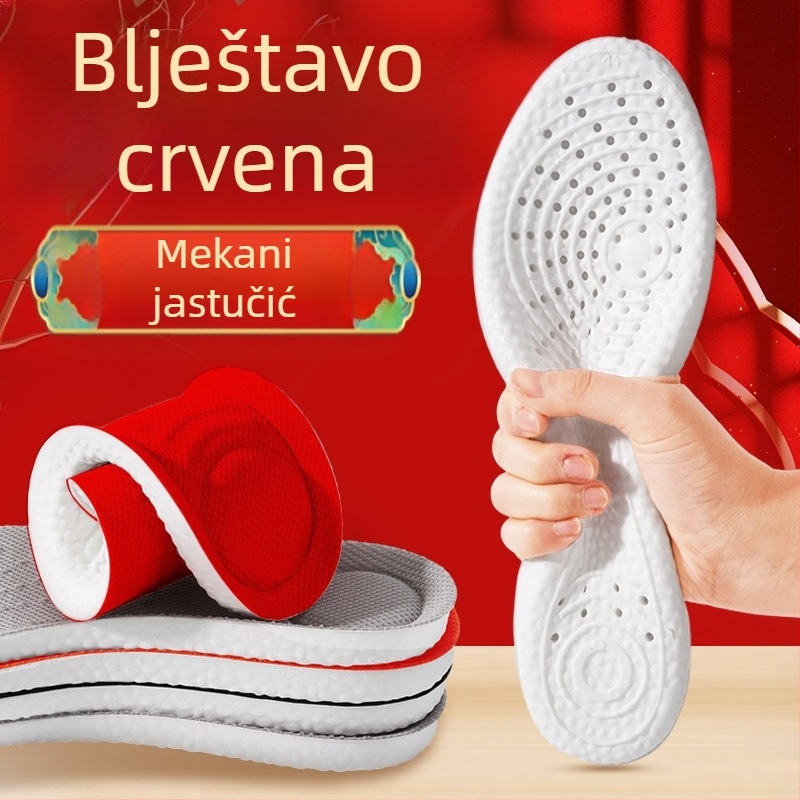 Crvene sportske uloške za muškarce i žene – udobne, visoke elastičnosti, apsorpcija udara, prozračne, cijele uloške za tenisice (zima, proljeće, jesen)