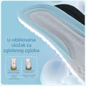 PU ulošak za muškarce i žene – cijela duljina, podstavljeni, upija znoj, prozračan sportski ulošak