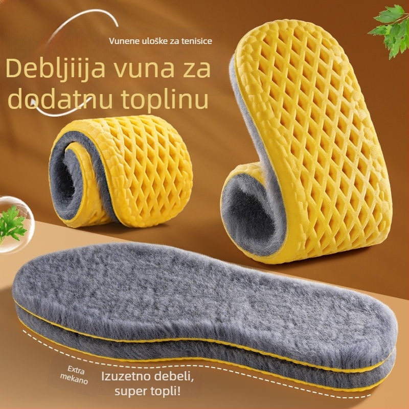 Yiyou D grid warm ulošci za cipele – materijal: jaka pamuk, cijeli ulošci, topli ulošci, za tenisice, kožne cipele, čizme, svakodnevne i radne cipele