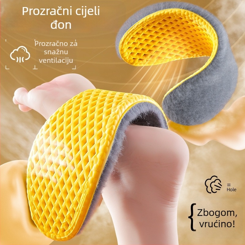 Yiyou D grid warm ulošci za cipele – materijal: jaka pamuk, cijeli ulošci, topli ulošci, za tenisice, kožne cipele, čizme, svakodnevne i radne cipele